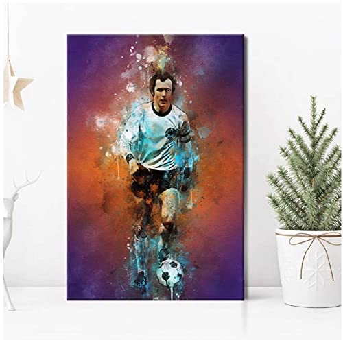 IKONYA Leinwand Bilder Senza Cornice Franz Anton Beckenbauer Poster Decor Soggiorno Camera da letto Pittura 60X90cm von IKONYA