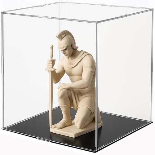 IKOPFLN Acryl Vitrine 15x15x15 cm – Klare Display-Box aus hochtransparentem Acryl mit Staubschutz, Würfelform Sammler-Vitrine, polierte Kanten, für Figuren, Modelle & Miniaturen von IKOPFLN