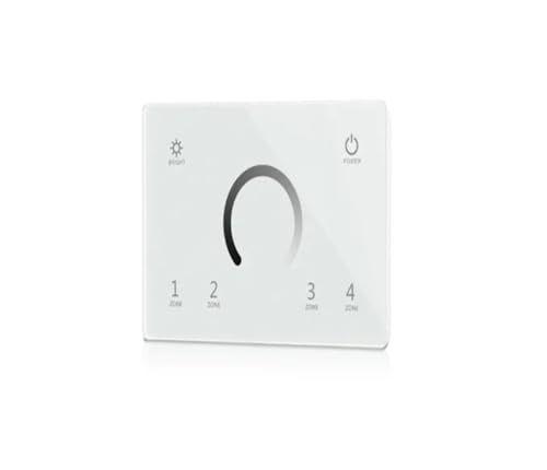 110-240VAC Eingang T11(IT) 4 Zonen dimmbares Glas-Touchpanel Master T12 CCT / T13 RGB / T14 RGBW DMX512 2,4G AC Controller(T11 IT White) von IKPGBZXM