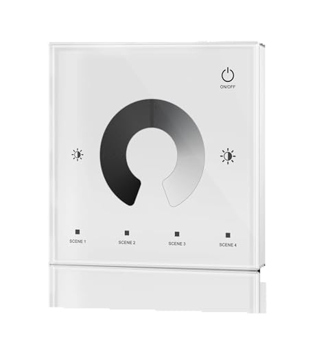 1PCS DC12-24V T1, T2, T3, T4 einfarbig, zweifarbig, RGB oder RGBW PWM Konstantspannung Wand-Touchscreen-Controller-Dimmer(T1 white) von IKPGBZXM