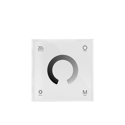 1PCS T1 LED Dimmer 12V 24V EU Wand Montiert Panel Monochrome LED Streifen Touch Dimmen 2,4G 4 Zone 8 Zone Fernbedienung RT1 RT6 RT8(RT8 8Zone Remote) von IKPGBZXM