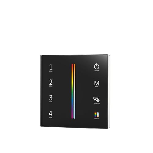 1PCS WT5 RGBCCT Controller 12V 24V DC 5-in-1 Dimmer RGB CCT RGBW LED Licht Streifen Touch Panel 2,4G Controller(T15-1 Black Only) von IKPGBZXM