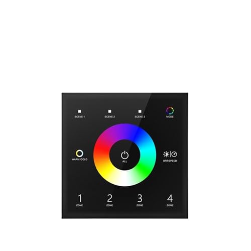 1PCS WT5 RGBCCT Controller 12V 24V DC 5-in-1 Dimmer RGB CCT RGBW LED Licht Streifen Touch Panel 2,4G Controller(T15 Black Only) von IKPGBZXM