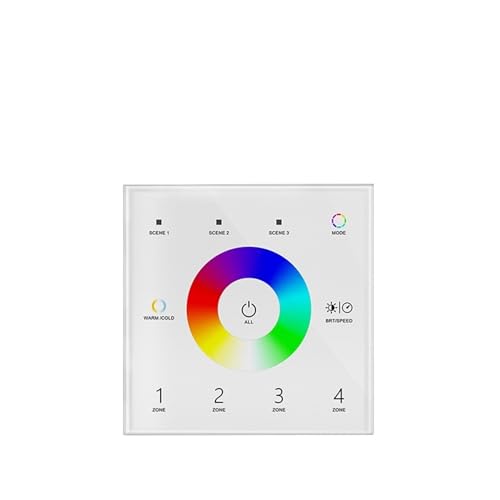 1PCS WT5 RGBCCT Controller 12V 24V DC 5-in-1 Dimmer RGB CCT RGBW LED Licht Streifen Touch Panel 2,4G Controller(T15 Clear Only) von IKPGBZXM