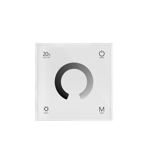 2,4 G Touch Panel LED Controller 12 V 24 V EU Wandmontage Dimmen Geeignet for 5050 2835 Monochrom CCT WWCW RGB RGBW Lichtleiste(T1 W) von IKPGBZXM