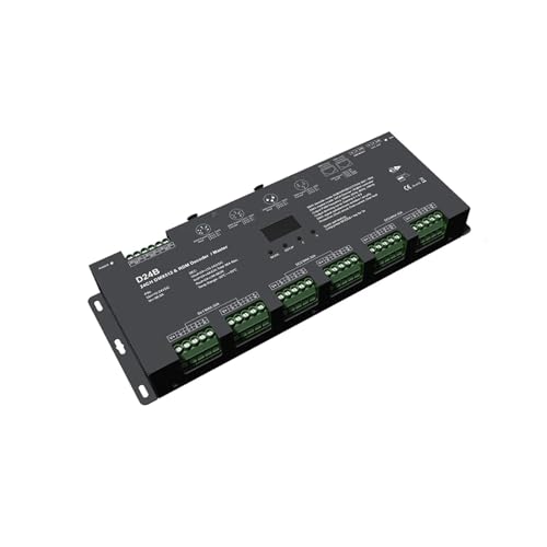 24-Kanal-DMX512-RDM-Decoder mit konstanter Spannung, Hauptsteuerung DIM/CCT/RGB/RGBW-Dekodierungsmodus, optionales DMX512-Standardprotokoll DC12V 24V von IKPGBZXM