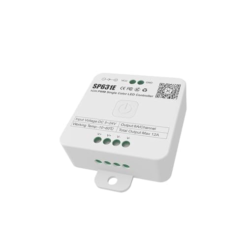 5V 12V 24V Bluetooth LED PWM SPI Controller for Pixel WS2812B WS2811 COB 5050 RGB RGBW CCT Licht Bar Fernbedienung(No Remote,SP631E) von IKPGBZXM