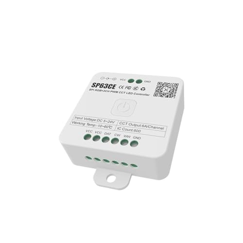 5V 12V 24V Bluetooth LED PWM SPI Controller for Pixel WS2812B WS2811 COB 5050 RGB RGBW CCT Licht Bar Fernbedienung(No Remote,SP63CE) von IKPGBZXM