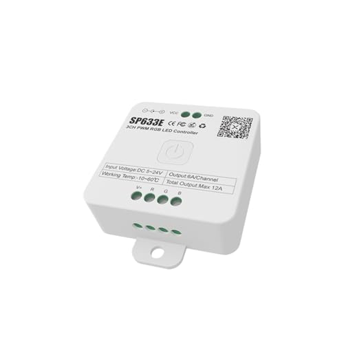 5V 12V 24V Bluetooth LED PWM SPI Controller for Pixel WS2812B WS2811 COB 5050 RGB RGBW CCT Licht Bar Fernbedienung(With RB Remote,SP633E) von IKPGBZXM