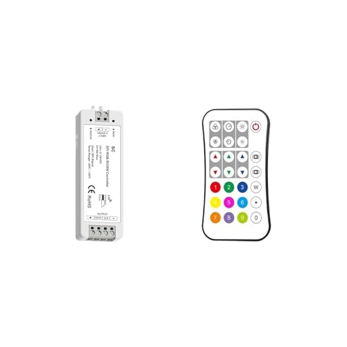 5v12v 24VDC Lichtleisten-Controller passend for WS2812 SK6812 TM1809 RF2.4G LED-Lichtleiste Piexl SPI SA Signalverteiler R9 Fernbedienung(Sc and R9 Set) von IKPGBZXM