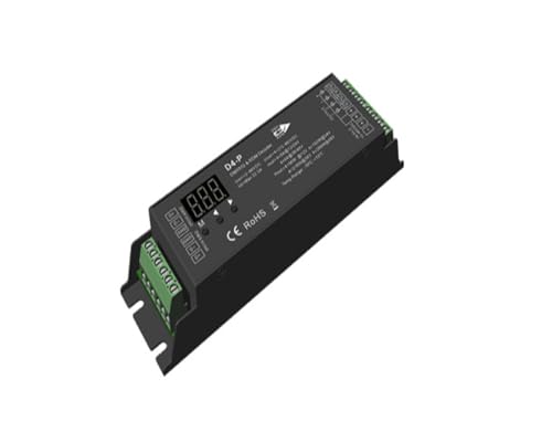 D4-E D4-P 4-Kanal-PWM-DMX-Decoder D5-E D5-P 5-Kanal-DMX512-Controller Digitalanzeige XLR3 RJ45 DC12-36V 24V geeignet for RGB RGB +CCT-Band(D4-P) von IKPGBZXM