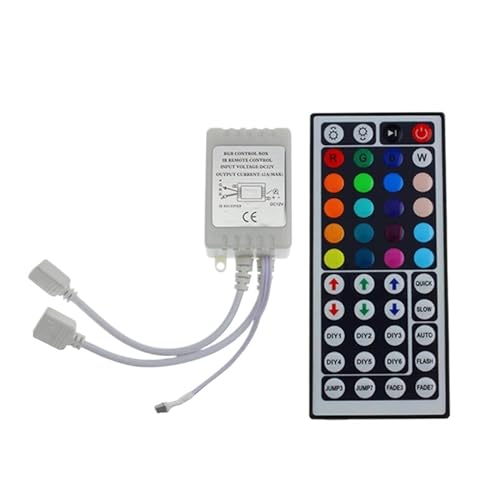 DC12-24V Mini-RGB-Controller, Fern-Infrarot-Funkfernbedienung, Dimmer, geeignet for 5050 3528 2835 3014 LED-Lichtleisten(Blue) von IKPGBZXM