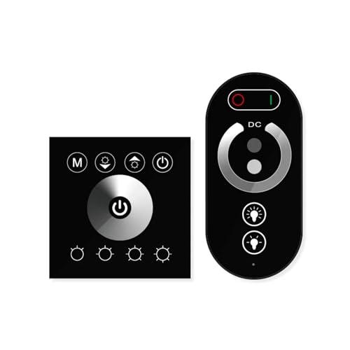 DC12V-24V Einzelfarbtemperatur RGB/RGBW 86 Wand-Touchscreen-Controller LED-Lichtleiste Glas-Dimmer-Controller 4A*3CH(Single Color-B-01) von IKPGBZXM