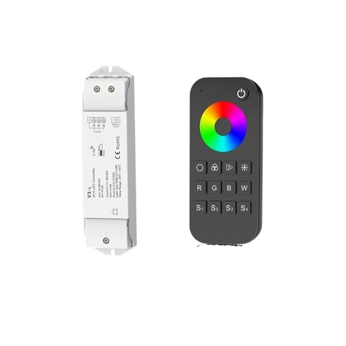 DC12V-36V 0-100% PWM V3-L CCT/Farbtemperatur/RGB Drei-in-Eins-Dimmcontroller 2,4 GHz + Push Dim geeignet for 5050/2835/3528 LED-Streifen(V3-L and RT4) von IKPGBZXM