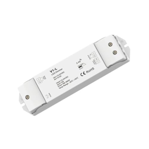 DC12V-36V 24V V1-L einfarbig, V2-L zweifarbig, V3-L RGB, V4 RGBW, V5 RGB+CCT-Controller 2,4 GHz + Push-Dimmung for LED-Lichtleisten(V1-L) von IKPGBZXM