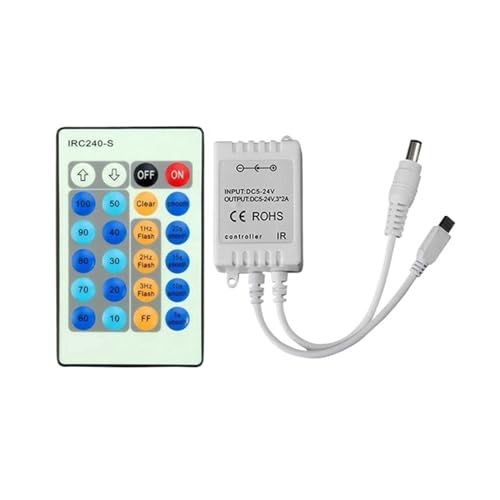 DC5-24V 24-Tasten-Infrarot-Fernbedienung, monochromer LED-Controller, 5050 Lichterkette, Strobe-Schrittmodulator von IKPGBZXM