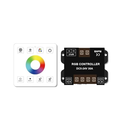 DC5V 12V 24V 2,4GRF 86 sty Touchscreen-Schalter Monochrom/CCT/RGB/RGBW/RGBWC (RGB+CCT) LED-Lichtleiste/FCOB-Dimm-Controller(RGB) von IKPGBZXM