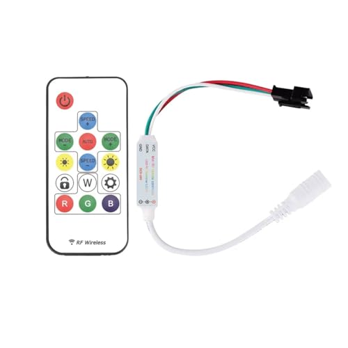 DC5V-24V 12V LED Pixel IC Controller USB/DC 14/17/21 Schlüssel Fernbedienung for Vollfarbe WS2811 WS2812B SK6812 1903 LED-Lichtleiste(14KEY DC) von IKPGBZXM