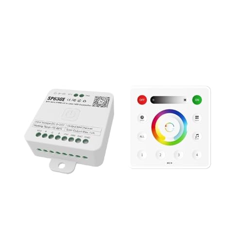 DC5V-24V SP630E All-in-one-LED-Controller SPI Pixel 5CH RGB RGBW RGBCCT PWM LED-Licht WS2811 5050 3528 2,4G Fernbedienung(SP630E and RC4) von IKPGBZXM