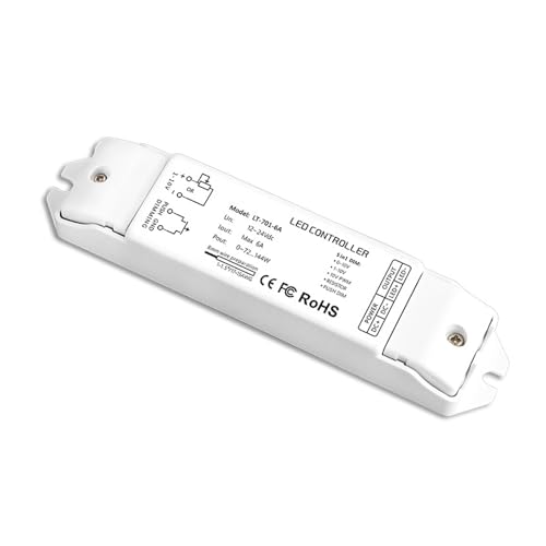 DIN-711-12A Schiene CV 0-10V 1-10V LED-Niederspannungs-Dimmtreiber 12A 6A oder 5A/4CH Ausgang DC 12-24V Eingang PWM-Taste(LT-701-6A) von IKPGBZXM