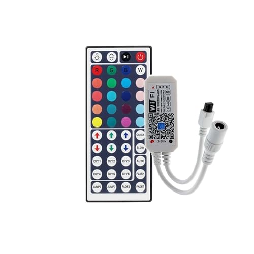 Intelligenter WiFi-RGB-Infrarot-LED-Controller mit 44-Tasten-Fernbedienung per Smartphone-APP, geeignet for 5V-24V 5050 2835 RGB-LED-Lichtleisten Intelligenter WiFi-RGB-Infrarot-LED-Controller mit 44-Tasten-Fernbedienung per Smartphone-APP, geeignet for 5V-24V 5050 2835 RGB-LED-Lichtleisten von IKPGBZXM