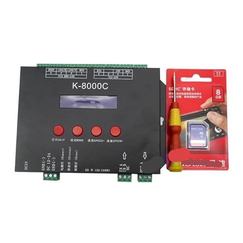 K-8000C Programmierbarer DMX/SPI-SD-Karten-LED-Pixel-Controller; DC5-24V RGB-Vollfarb-LED-Pixel-Lichtstreifen K-8000C Programmierbarer DMX/SPI-SD-Karten-LED-Pixel-Controller; DC5-24V RGB-Vollfarb-LED-Pixel-Lichtstreifen von IKPGBZXM