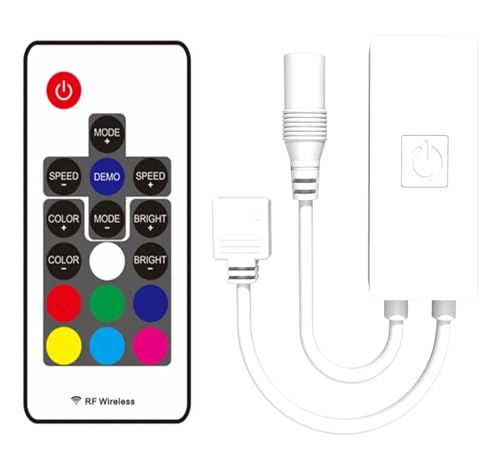 Mini Fernbedienung DC/USB DC5-24V 3A/CH RGB RGB Mini Controller RGB LED Licht Streifen(White DC) von IKPGBZXM