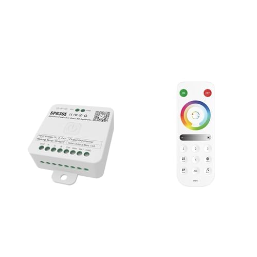 SP630E 12V 24V 5V 12-in-1 LED-Controller Bluetooth for WS2811 WS2812B SPI 5050 2835 Monochrom RGB RGBW RGBCCT Lichtstreifen(SP630E and RB4) von IKPGBZXM