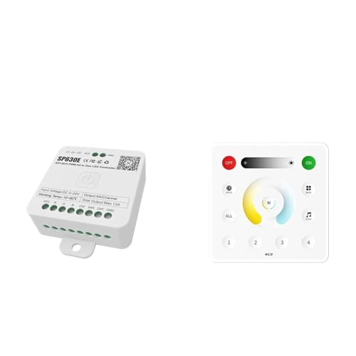 SP630E 12V 24V 5V 12-in-1 LED-Controller Bluetooth for WS2811 WS2812B SPI 5050 2835 Monochrom RGB RGBW RGBCCT Lichtstreifen(SP630E and RC2) von IKPGBZXM
