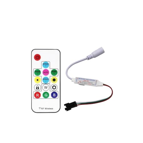 WS2811 WS2812B W2815 RGB LED Pixel Controller USB DC RF14/17 Tasten Drahtlose SPI Led Band Fernbedienung USB DC 5V 12V 24V(DC RF 14Key) von IKPGBZXM