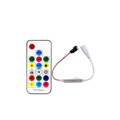WS2811 WS2812B W2815 RGB LED Pixel Controller USB DC RF14/17 Tasten Drahtlose SPI Led Band Fernbedienung USB DC 5V 12V 24V(DC RF 17K LOCK) von IKPGBZXM