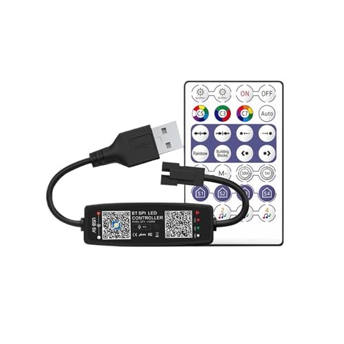WS2812B Controller Bluetooth Musik Steuerung Pixel LED Lichtleiste SK6812 WS2811 WS2812 Bandlicht USB 5V Fernbedienung(USB with Remote) von IKPGBZXM