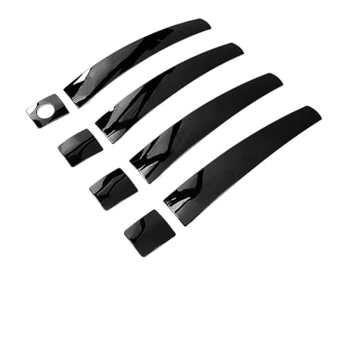 IKQSVKQR Edelstahl-Autotürgriff, kompatibel mit Toyota Land Cruiser Prado 150 LC150 2010–2023, Aussehen, Upgrade, dekoratives Zubehör(Black Handle) von IKQSVKQR