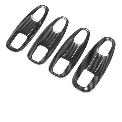 IKQSVKQR Edelstahl-Autotürgriff, kompatibel mit Toyota Land Cruiser Prado 150 LC150 2010–2023, Aussehen, Upgrade, dekoratives Zubehör(Carbon Fiber Bottom) von IKQSVKQR
