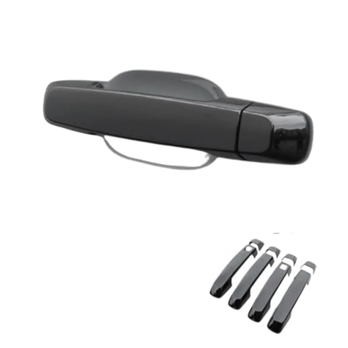 IKQSVKQR Kompatibel für Tank 300 Außengriff, Türschüssel, Paste, spezieller, umgerüsteter Türgriff, kratzfest, schützend, dekorative Autoteile(Black LOGO 8 PCS) von IKQSVKQR