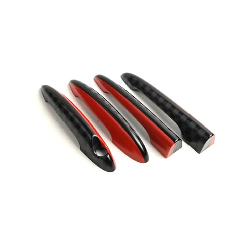 IKQSVKQR Kompatibel mit Mini Cooper One DS JCW R55 Clubman 4Doors 2007-2014. Die schwarze Flagge. Türgriffabdeckungen. Aufkleber. Auto-Styling-Zubehör(4) von IKQSVKQR