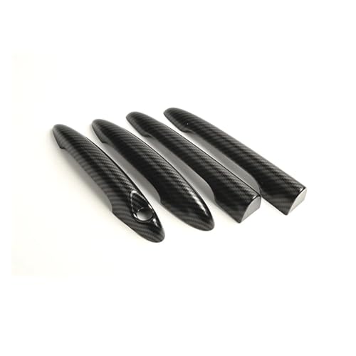 IKQSVKQR Kompatibel mit Mini Cooper One DS JCW R55 Clubman 4Doors 2007-2014. Die schwarze Flagge. Türgriffabdeckungen. Aufkleber. Auto-Styling-Zubehör(Carbon Pattern A) von IKQSVKQR