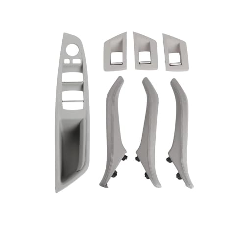 IKQSVKQR LHD RHDInnentür-Fensterheber-Panel-Trimmung, Leder-Zuggriff, Innenpanel-Zugverkleidung, Armlehne, kompatibel für BMW 5er F10 F11(LHD Gray) von IKQSVKQR