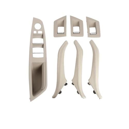 IKQSVKQR LHD RHDInnentür-Fensterheber-Panel-Trimmung, Leder-Zuggriff, Innenpanel-Zugverkleidung, Armlehne, kompatibel für BMW 5er F10 F11(LHD Oyster) von IKQSVKQR