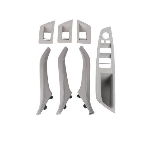 IKQSVKQR LHD RHDInnentür-Fensterheber-Panel-Trimmung, Leder-Zuggriff, Innenpanel-Zugverkleidung, Armlehne, kompatibel für BMW 5er F10 F11(RHD Gray) von IKQSVKQR