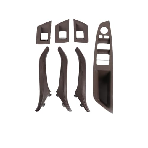 IKQSVKQR LHD RHDInnentür-Fensterheber-Panel-Trimmung, Leder-Zuggriff, Innenpanel-Zugverkleidung, Armlehne, kompatibel für BMW 5er F10 F11(RHD MOKA) von IKQSVKQR
