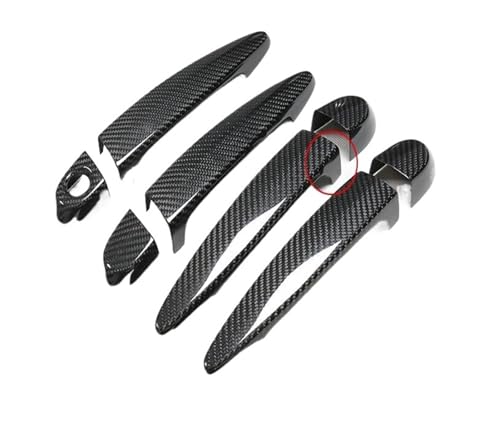 IKQSVKQR Türgriffabdeckung aus Echtkarbonfaser für Rechtslenker, kompatibel mit BMW 3er-Serie E90 E91 E92 E93 F30 2006–2016 Zubehör(8pcs no sensor,NO LED lights) von IKQSVKQR