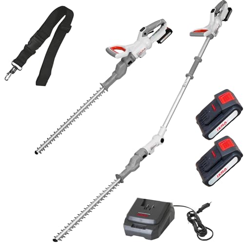 IKRA 2in1 Akku Heckenschere ICPH 2050 mit Teleskopstange für hohe Hecken, inkl. 2X Akku 20V, Schnellladestation & Schultergurt IKRA 2in1 Akku Heckenschere ICPH 2050 mit Teleskopstange für hohe Hecken, inkl. 2X Akku 20V, Schnellladestation & Schultergurt von IKRA