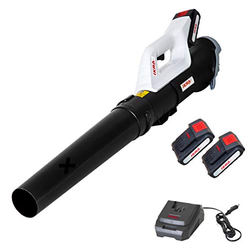 IKRA Akku Axial-Laubbläser ICB 20, ergonomisch, kompakt, leicht, inklusive 2X Akku & Schnelllader von IKRA