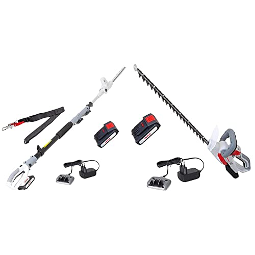IKRA Akku Teleskop Heckenschere ICPH 2040 inkl. Akku 20V, Ladestation & Schultergurt & Akku Heckenschere IAHS 20-1 inkl. Akku 20V & Akku-Ladestation, Schnittlänge 54cm IKRA Akku Teleskop Heckenschere ICPH 2040 inkl. Akku 20V, Ladestation & Schultergurt & Akku Heckenschere IAHS 20-1 inkl. Akku 20V & Akku-Ladestation, Schnittlänge 54cm von IKRA