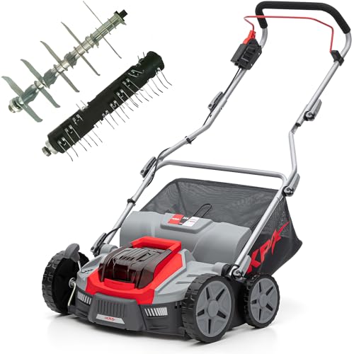 IKRA BOSCH 36V Akku 3in1 Vertikutierer Rasenlüfter IB-SR 36, Fangkorb 45l, Arbeitsbreite 36cm, ohne Akku & Ladegerät von IKRA