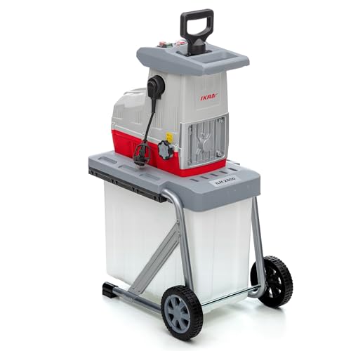 IKRA Elektro Gartenhäcksler Walzenhäcksler ILH2800, leise robust wartungsarm, Aststärke bis 44mm von IKRA