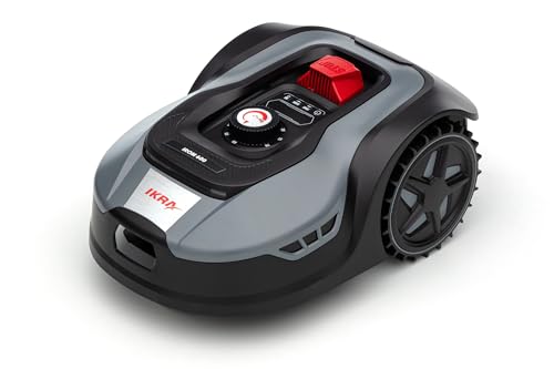IKRA Mähroboter iROM 600 für Rasenflächen bis 600m², W-LAN oder Bluetooth, App-Steuerung, Multizone, inkl. Ladestation & Regensensor, 6 Ersatzmesser von IKRA