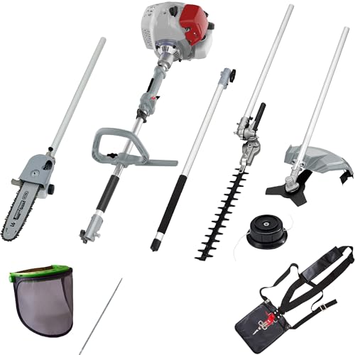 IKRA Multitool IBKH 33-1 Benzin 4in1 Garten Multifunktionswerkzeug inkl. Schutzschild & Kettenfeile von IKRA