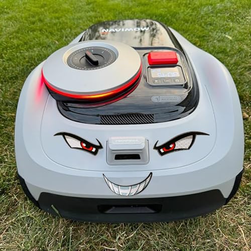 IKSAMY Augen Aufkleber Sticker für Mähroboter Rasenroboter - Selbstklebend Wetterfest, Mähroboter Deko, Mähroboter Tuning, Aufkleber für Mähroboter, Gardena, Navimow, Luba 2, Worx Landroid (Böse-B) IKSAMY Augen Aufkleber Sticker für Mähroboter Rasenroboter - Selbstklebend Wetterfest, Mähroboter Deko, Mähroboter Tuning, Aufkleber für Mähroboter, Gardena, Navimow, Luba 2, Worx Landroid (Böse-B) von IKSAMY